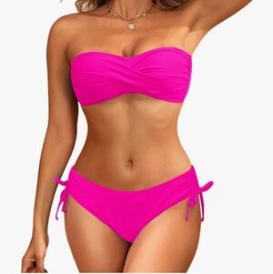 Pink Strapless Bikini Set NWT